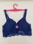 Üçgen Dantel Bralet Içi Boş Sütyen-Lacivert 1
