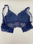 Üçgen Dantel Bralet Içi Boş Sütyen-Lacivert 3