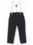 Lcw Kids Siyah Beli Lastikli Askılı Erkek Çocuk Pantolon 1