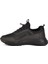 Siyah Hafif Esnek Kilit Bağcıklı Unisex Spor Ayakkabı Nans 6006 G 2