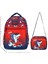 Lisanslı Lacivert-Kırmızı Köpekbalığı Desenli Erkek Çocuk Ilkokul Sırt Çantası ve Beslenme 2