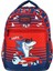 Lisanslı Lacivert-Kırmızı Köpekbalığı Desenli Erkek Çocuk Ilkokul Sırt Çantası ve Beslenme 3