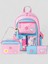 Muggle 2214 Ithal Ürün Üst Kalite Unisex Çocuk Üçlü Set Ilkokul Sırt Çantası - NKT02214-PEMBE-TEKEBAT 1