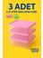 3'lü 2,5l Dikdörtgen Derin Dondurucu Saklama Kabı 10'lu Set Buzluk Mikrodalga Gıda Pembe Plastik Kap 1