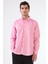 Pembe Erkek Regular Fit Brent Düğmeli Yaka Uzun Kol Gömlek 4