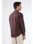 Kahve Erkek Slim Fit Düğmeli Yaka Uzun Kol Gömlek 3