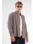 Gri Fitilli Uzun Kol Regular Fit Erkek Gömlek 2