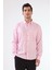 Pembe Erkek Regular Fit Kareli Brent Yaka Uzun Kol Gömlek 1