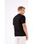 Siyah Polo Düğmeli Kısa Kollu Düz Renk Fitilli Slim Fit Erkek Triko 3