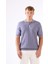 İndigo Polo Düğmeli Kısa Kollu Düz Renk Fitilli Slim Fit Erkek Triko 4