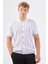 Beyaz Polo Düğmeli Fitilli Kısa Kollu Slim Fit Erkek Triko 1