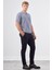 Gri Polo Düğme Yaka Düz Renk Slim Fit Erkek Triko 4