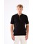 Siyah Fermuarlı Polo Yaka Kısa Kollu Örgü Slim Fit Erkek Triko 4