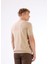 Bej Fermuarlı Polo Yaka Kısa Kollu Örgü Slim Fit Erkek Triko 3
