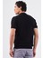 Siyah Polo Fermuar Yaka Düz Kısa Kollu Slim Fit Erkek Triko 4