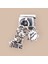 MOON SİRİUS Italyan Charm Bileklik Ucu – Yılbaşı Temalı Köpek ve Kar Tanesi Figürlü 1 Cm(1 Adet ) 1