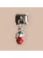 MOON SİRİUS Italyan Charm Bileklik Ucu – Renkli Mine Çilek Figürlü 1 cm (1 Adet) 1