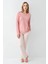 Yumuşak Dokulu Uzun Kol Kadın Pijama Takım 3417 1