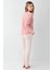 Yumuşak Dokulu Uzun Kol Kadın Pijama Takım 3417 4