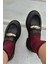 Ravilla Mat Deri Toka Detaylı Kadın Loafer Siyah 5
