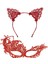 Kırmızı Dantel Maske ve Taç Seti 1 No - Kostüm Seti (5060) 2