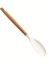 Beyaz 2 Adet Fitma Silikon Spatula Ahşap Saplı - Pişirme 1
