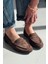 Lemor Hakiki Süet Kadın Loafer Acı Kahve 3
