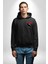 Özgür Doğdun Baskılı Siyah Karga Siyah Kapüşonlu Sweatshirt Kadın Erkek Ön Minimal Sırt Baskılı 3