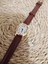 Marka Model Oval Gold Kasa Retro Still - Koyu Kahverengi Kordon Kadın Kol Saati 0014 1