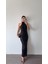 Halter Yaka Siyah Davet Elbisesi 1