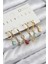 Mulvxxmd XDN02 Pirinç Zirkon Taşlı Sallantılı Model Gold Renk 6'lı Küpe Set (Mulvix) 1