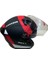 Jk Kask Yarım, Vizörlü Mat Siyah Kırmızı L 2