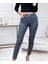 Likralı Yüksek Bel Jean Pantolon 2