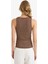 Slim Fit Dar Kesim Bisiklet Yaka Simli Kumaş ATLET F5509AX25AU 4