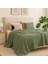 HB&Victory Waffle %100 Pamuk Premium Yatak Örtüsü Haki Renk Çift Kişilik 230X250 cm 5