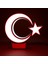 3D Türk Bayragi LED Lamba - 514 2