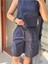 Marka Denim Kolsuz Bluz ve Şehir Boy Şort Ikili Takim 3