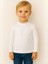 Çocuk Pamuklu Basic Yarım Dik Yaka Uzun Kollu T-Shirt 1
