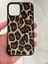 Iphone 12 ve 12 Pro Uyumlu Leopar Desenli Tüylü Silikon Kılıf 1