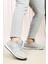 Unisex Classic Sneaker Gri Rahat Günlük Garantili Kaymaz Taban Fileli Spor Ayakkabı 5