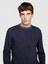 Sisley %100 Pamuk Soldurma Bisiklet Yaka Kazak Erkek Siyah Kazak - 324P1098S1032 5