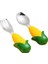Mısır Figürlü Premium Çocuk Bpa Free Silikon Sap Paslanmaz Çelik Uçlu Çatal-Kaşık Set 9+ Ay 5
