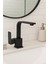 Modern Siyah Renk Banyo Lavabo Bataryası Şık Dekoratif Dik Tasarımlı Banyo Lavabo Musluğu 2