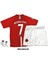 Cristiano Ronaldo Manchester Unıted 2008 Moscow Finali Kırmızı Beyaz Çocuk Forması 4 Parça Forma+Şort+Çorap+Biliklik 6