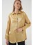3985 Oversize Saten Gömlek - Altın Sarısı 3