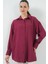 Çizgili Uzun Gömlek Tunik 5963 - Bordo 4
