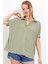 Çağla Oversize Polo Yaka Örme Bluz 0486 2