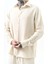 Oversize Erkek Bej Keten Gömlek Salaş %100 Polyester 2