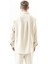 Oversize Erkek Bej Keten Gömlek Salaş %100 Polyester 3