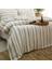 Müslin %100 Pamuklu Çift Kişilik Yıkamalı Nevresim Takımı Ütü Istemeyen Gri Çizgili 7